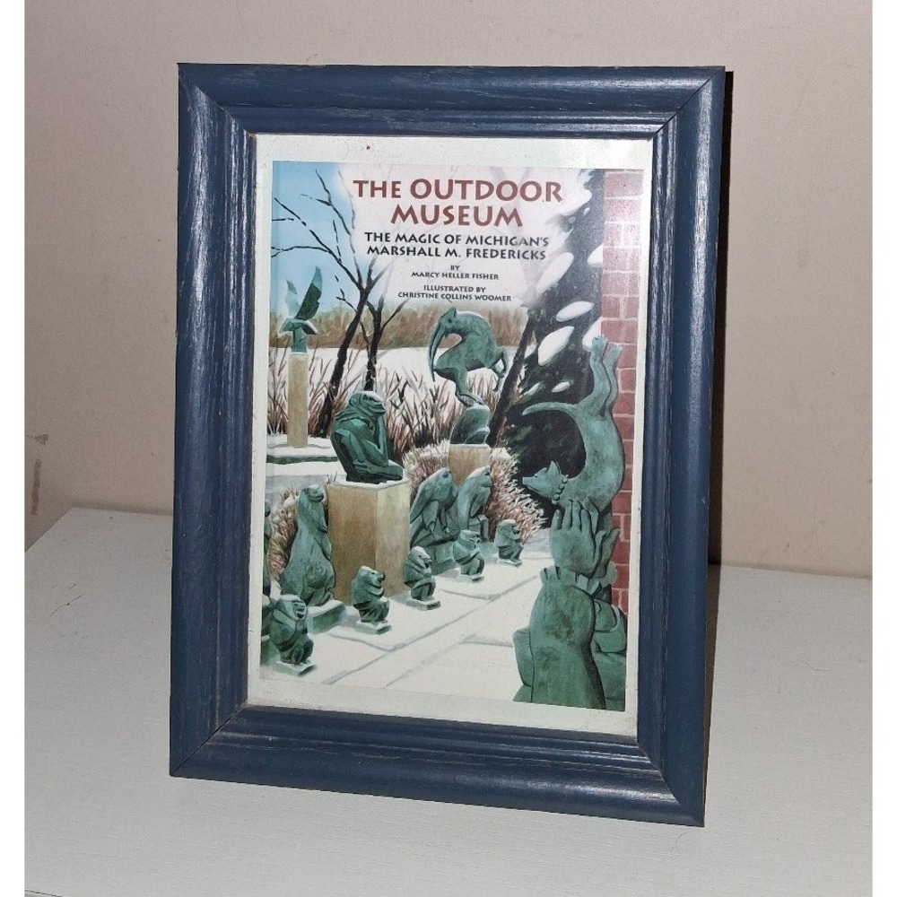 The Outdoor Museum Michigan Marshall Fredericks Framed Art Print Blue Frame